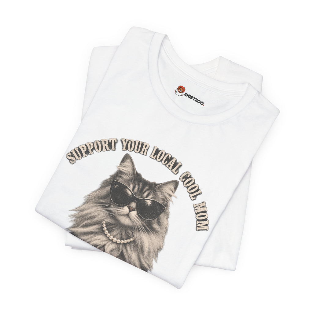 Cat T-Shirt — "Support Your Woman, Your Mom, Your Doge" Cute Vintage Cat Graphic Tee