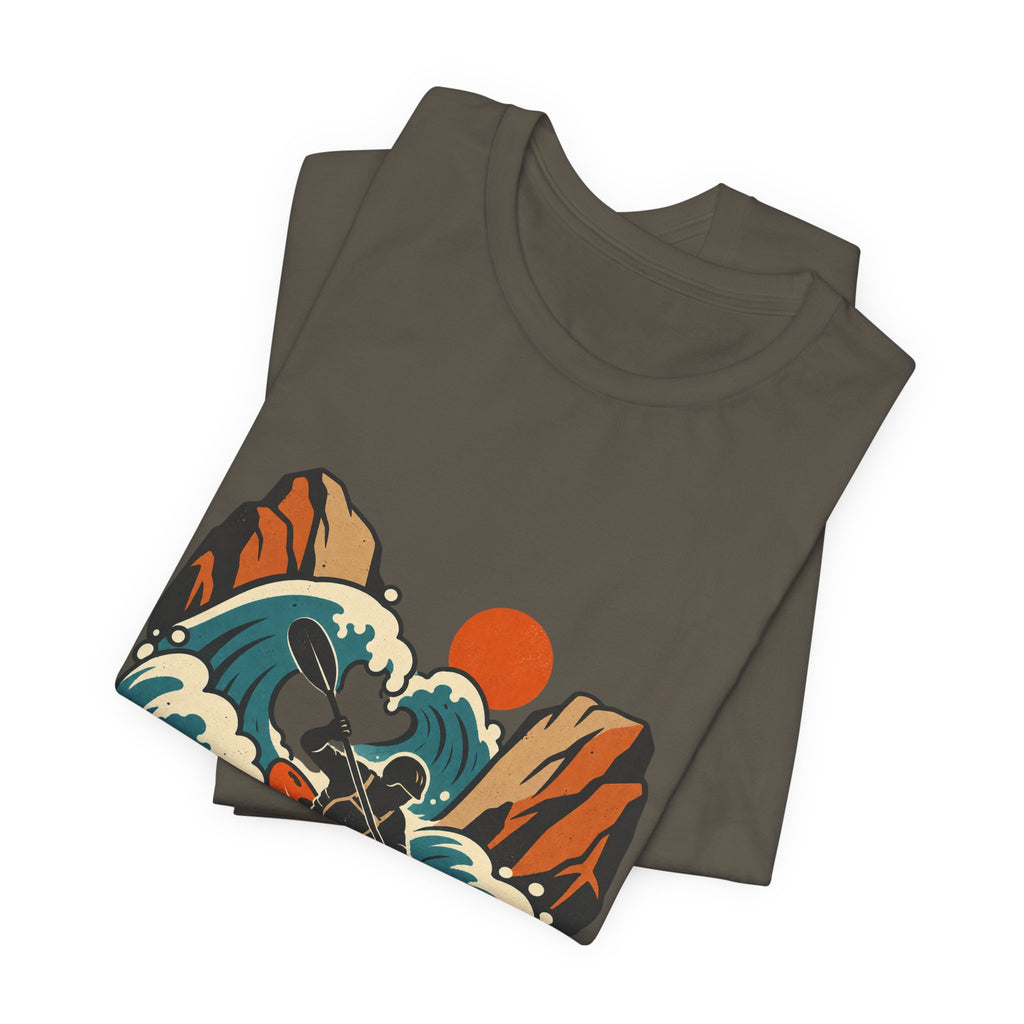 Vintage Whitewater Kayak T-Shirt — Retro Paddler Adventure Design