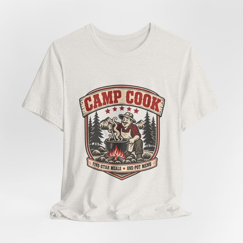 Camp Cook T-Shirt — Five-Star Meals One-Pot Menu Vintage Camping Tee