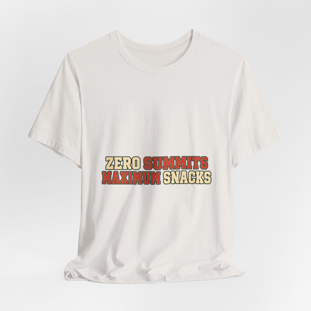 Zero Summits Maximum Snacks T-Shirt – Funny Vintage Hiking Adventure Tee