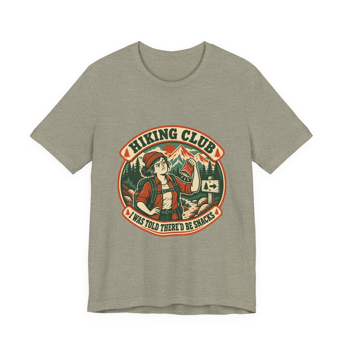 Hiking Club Snacks T-Shirt — Vintage Mountain Hiker Tee