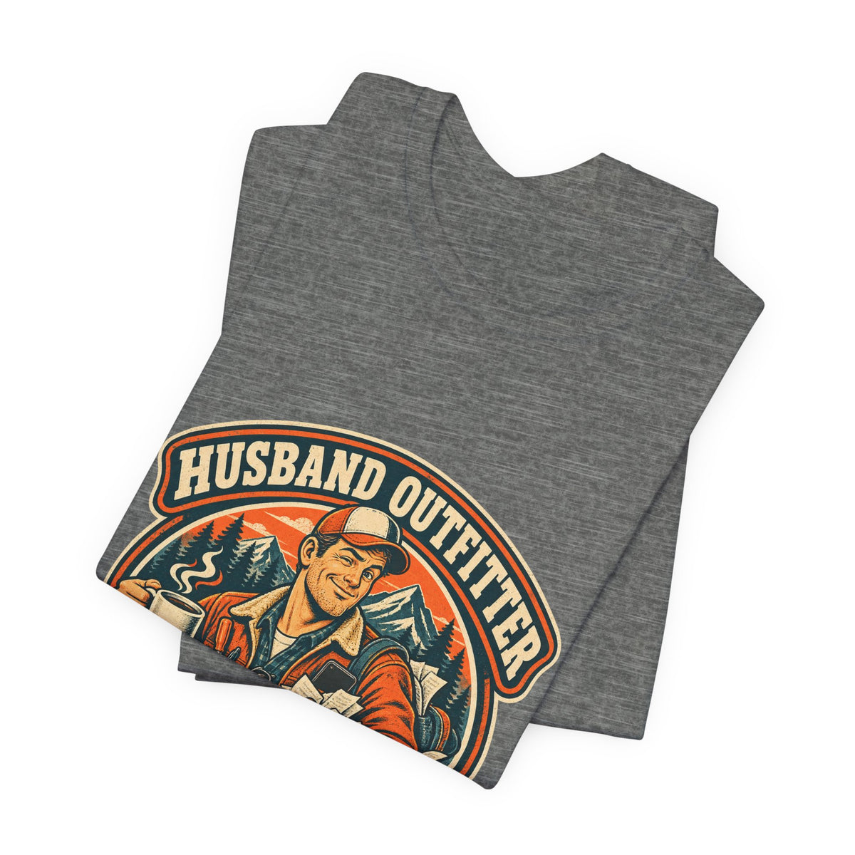 Husband Outfitter Coffee Keys Receipts T-Shirt — Retro Multitasker Husband Humor Tee