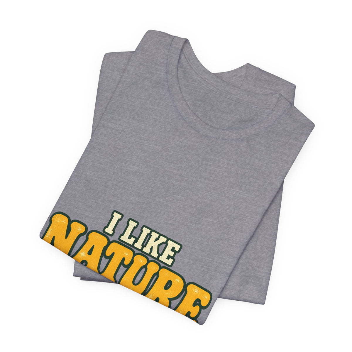 I Like Nature with Benches T-Shirt — Funny Vintage Outdoor Hiking Tee