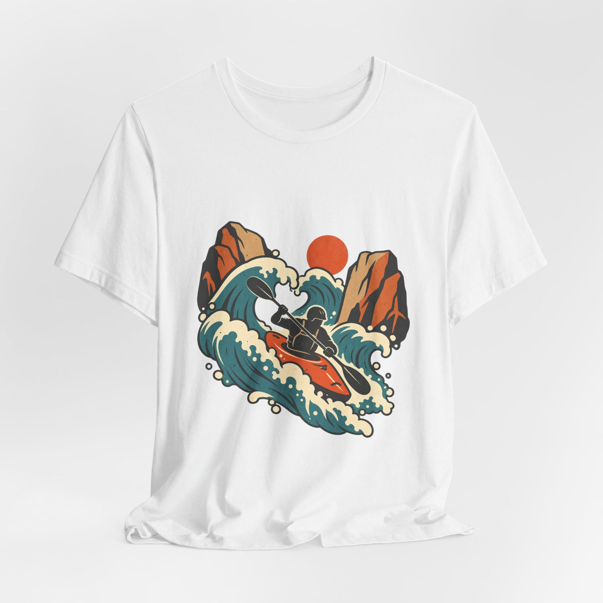 Vintage Whitewater Kayak T-Shirt — Retro Paddler Adventure Design
