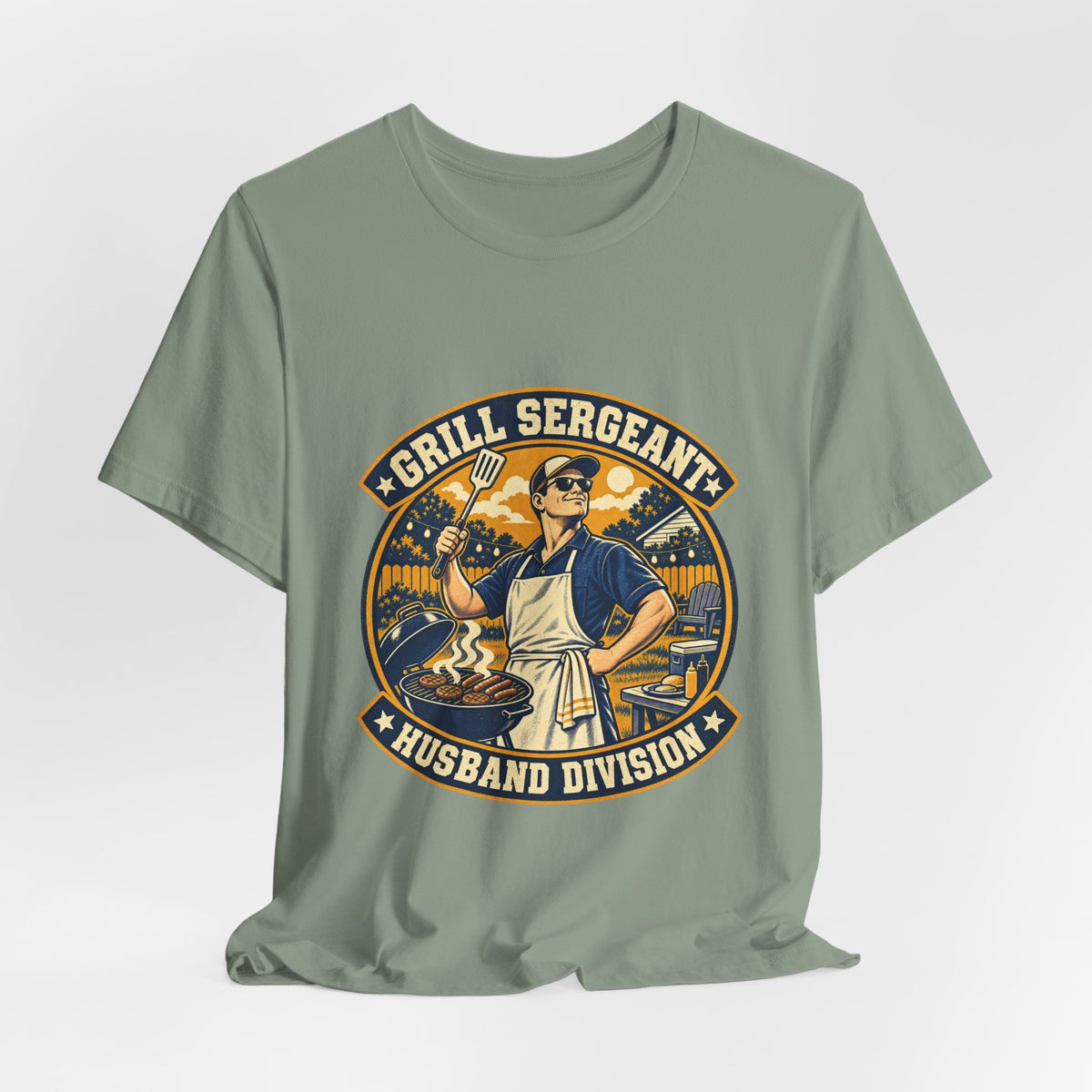 Grill Sergeant Husband Division Vintage BBQ T-Shirt