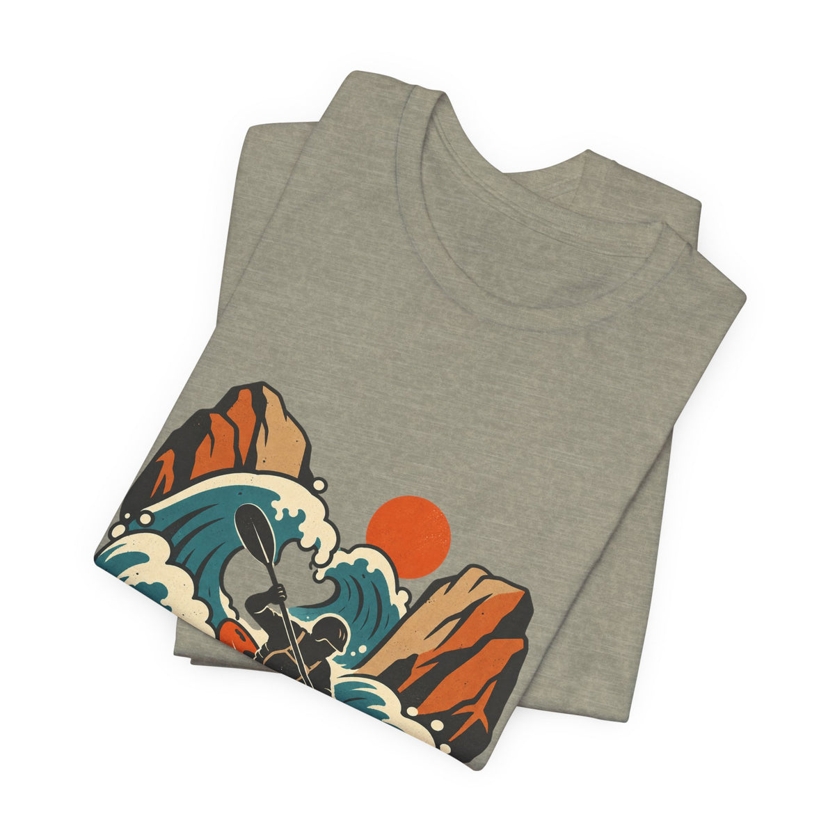 Vintage Whitewater Kayak T-Shirt — Retro Paddler Adventure Design