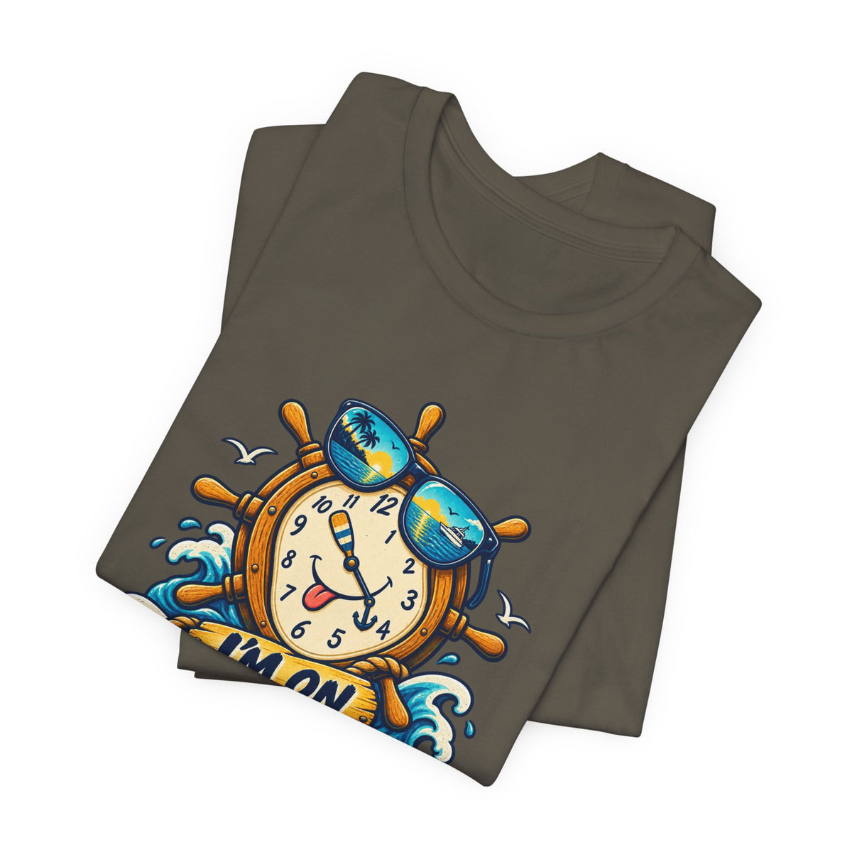 I'm on Boat Time T-Shirt — Funny Nautical Vintage Boating Design