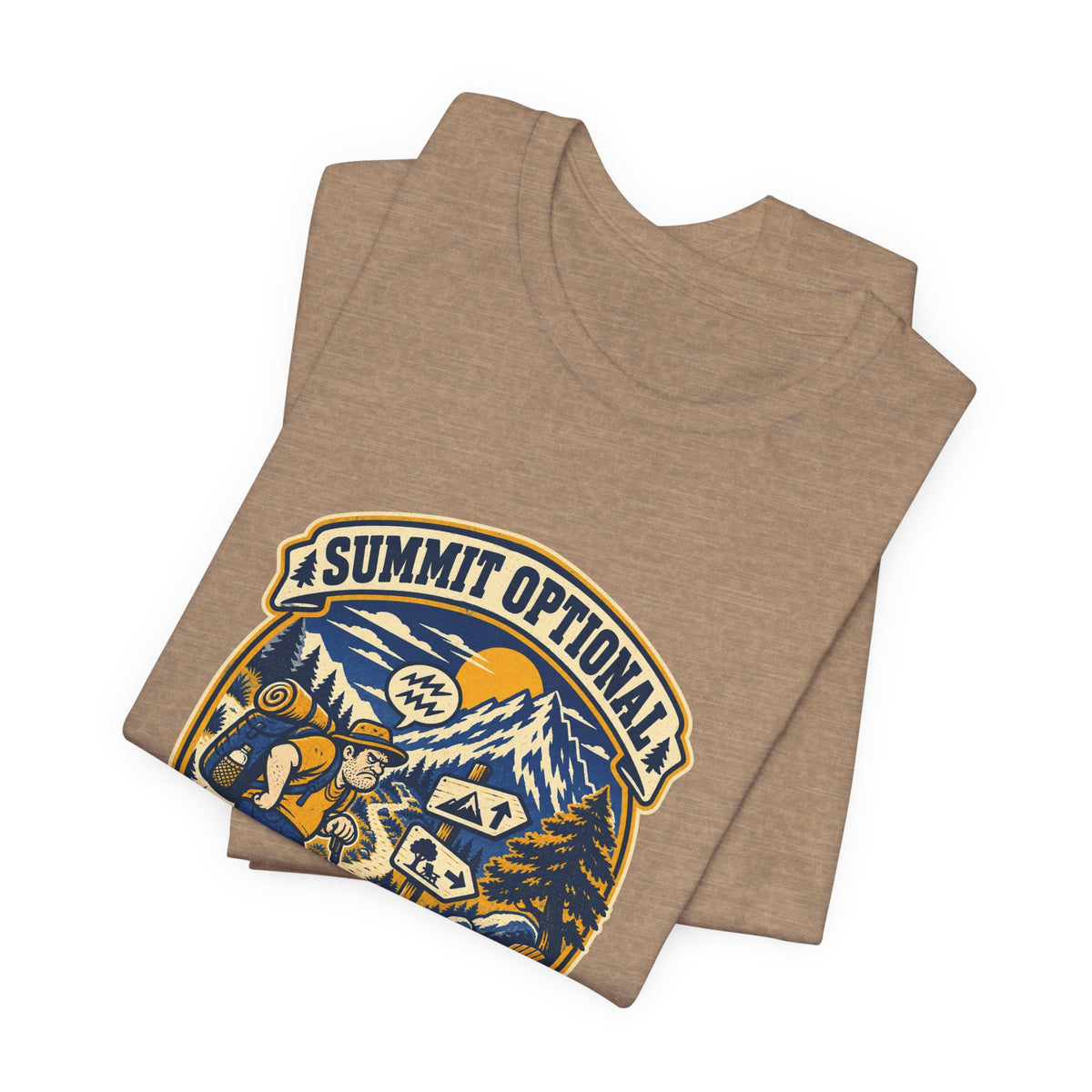 Summit Optional Complaining Mandatory T-Shirt — Funny Vintage Hiking Mountain Tee