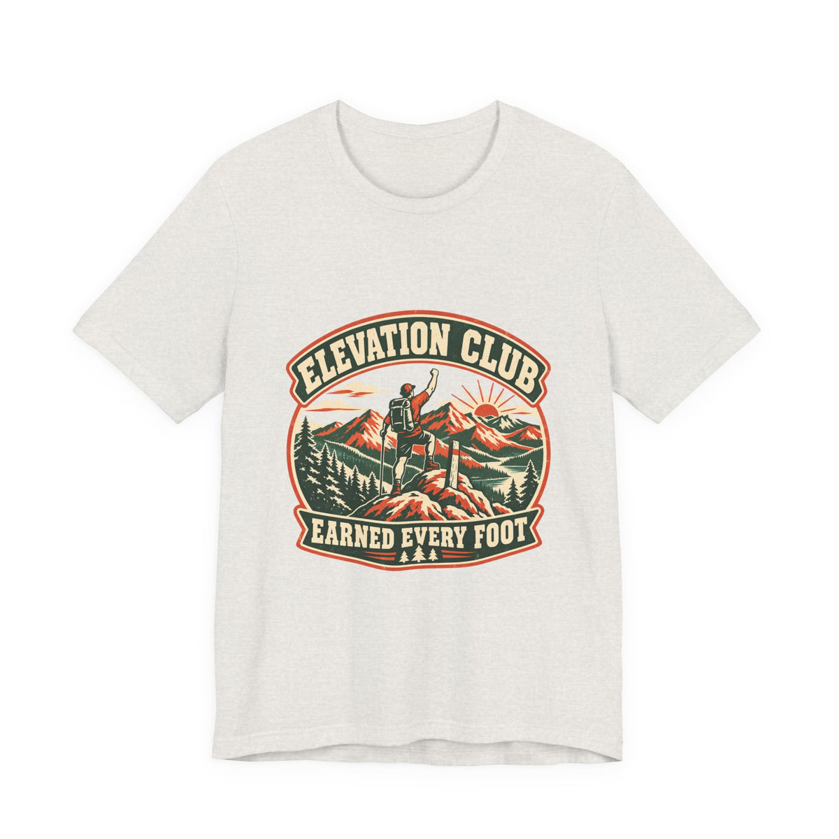 Elevation Club Hiking T-Shirt — Earned Every Foot Vintage Mountain Trekking Tee