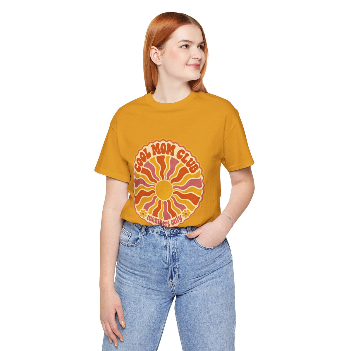Cool Mom Club Tee — Retro Sun Graphic "Members Only" Mother's Day Shirt