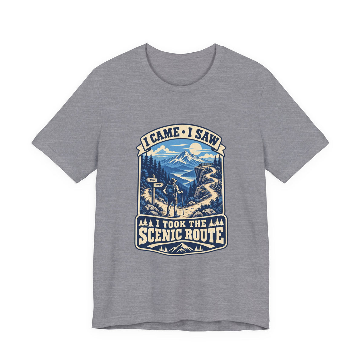 I Took the Scenic Route T-Shirt, Vintage Hiking Mountain Adventure Tee