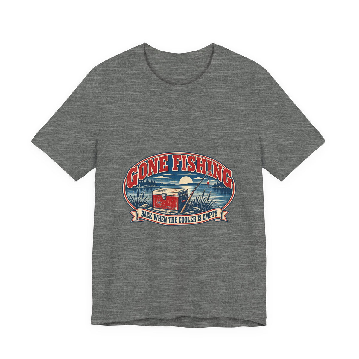 Gone Fishing T-Shirt — Back When the Cooler Is Empty Vintage Fishing Tee