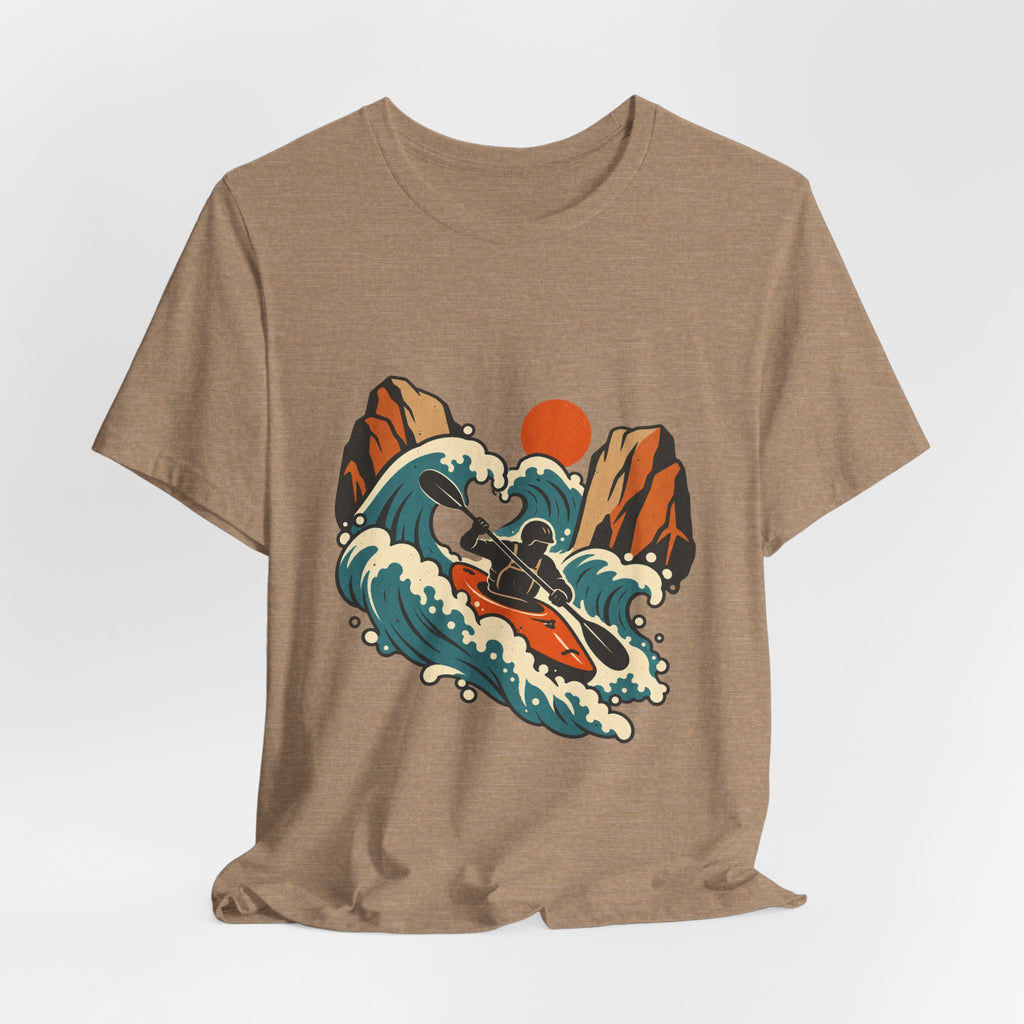 Vintage Whitewater Kayak T-Shirt — Retro Paddler Adventure Design