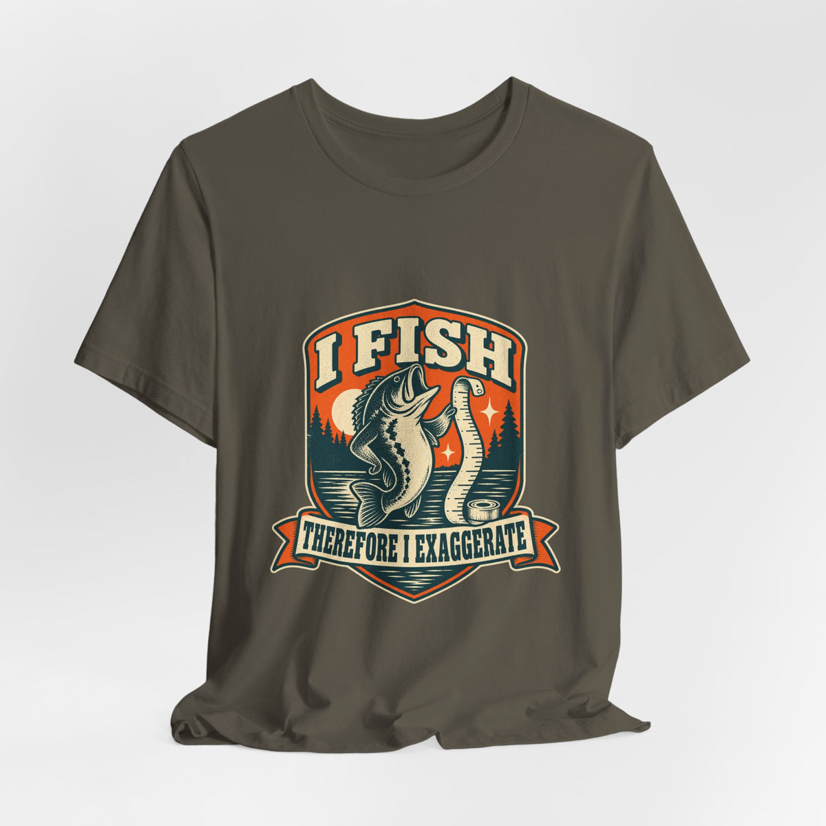 I Fish Therefore I Exaggerate T-Shirt — Vintage Fisherman Fish Tale Tee