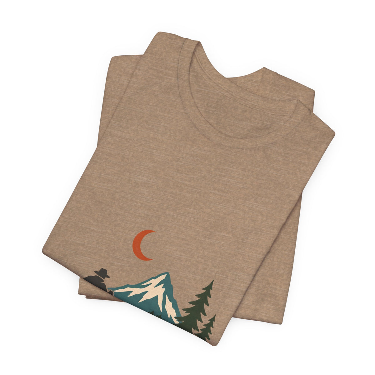 Vintage Canoe Moon T-Shirt — Mountain Lake Paddler Wilderness Tee