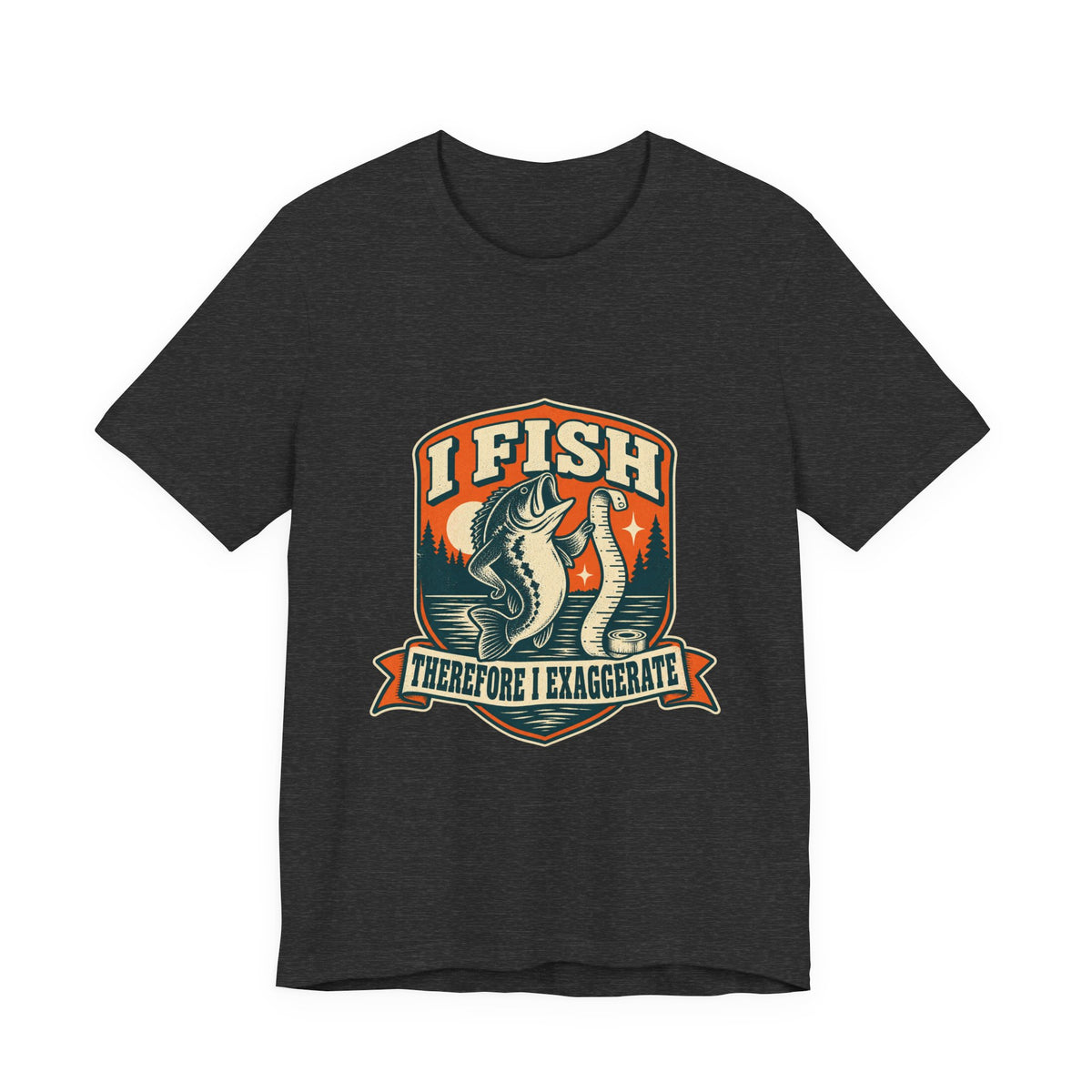 I Fish Therefore I Exaggerate T-Shirt — Vintage Fisherman Fish Tale Tee
