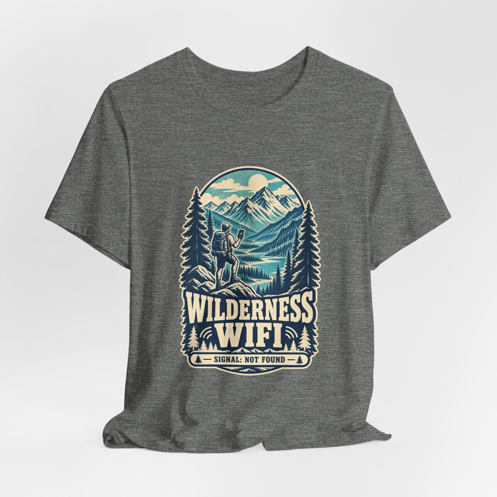 Wilderness WiFi T-Shirt — Signal Not Found Vintage Mountain Hiking Tee