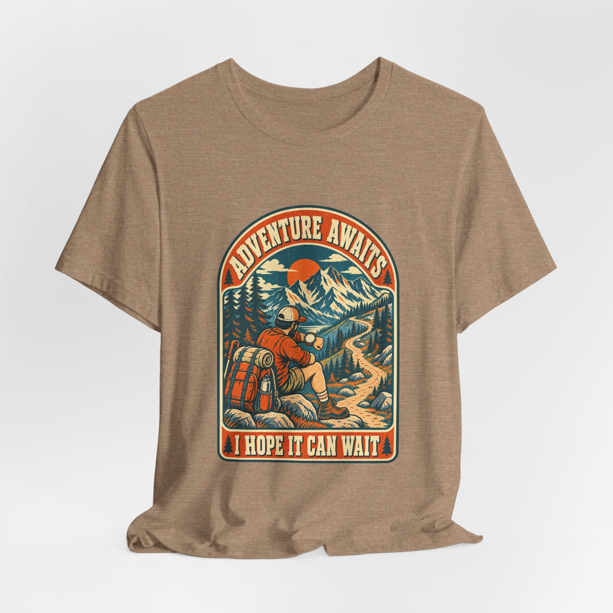 Adventure Awaits Hiking T-Shirt – Vintage Mountain Trail Hiker Tee