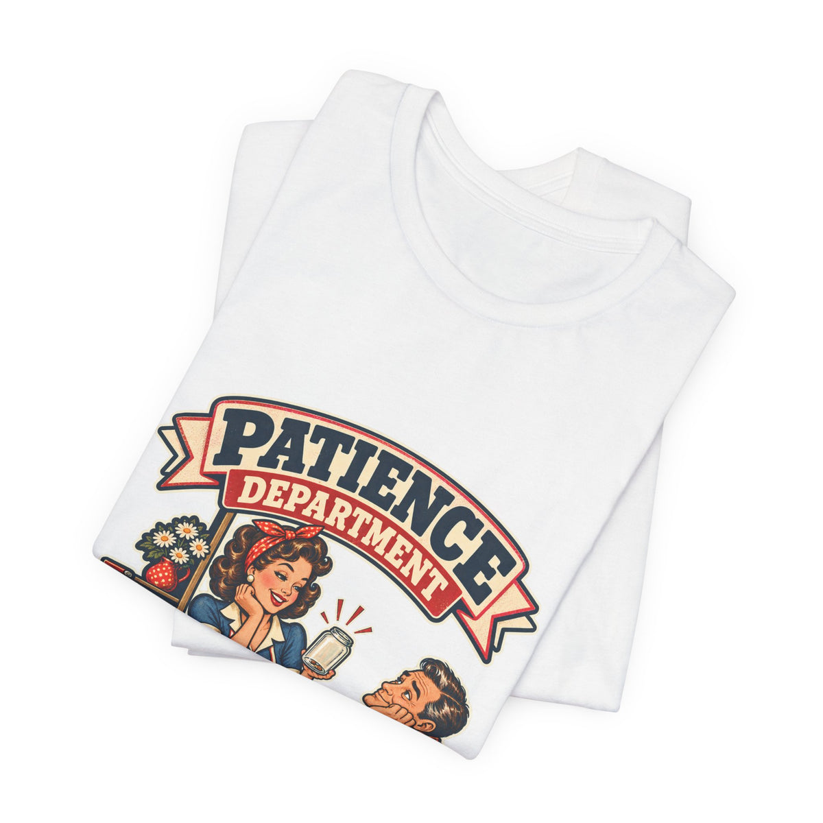 Patience Department Low Inventory Retro Diner Humor T-Shirt