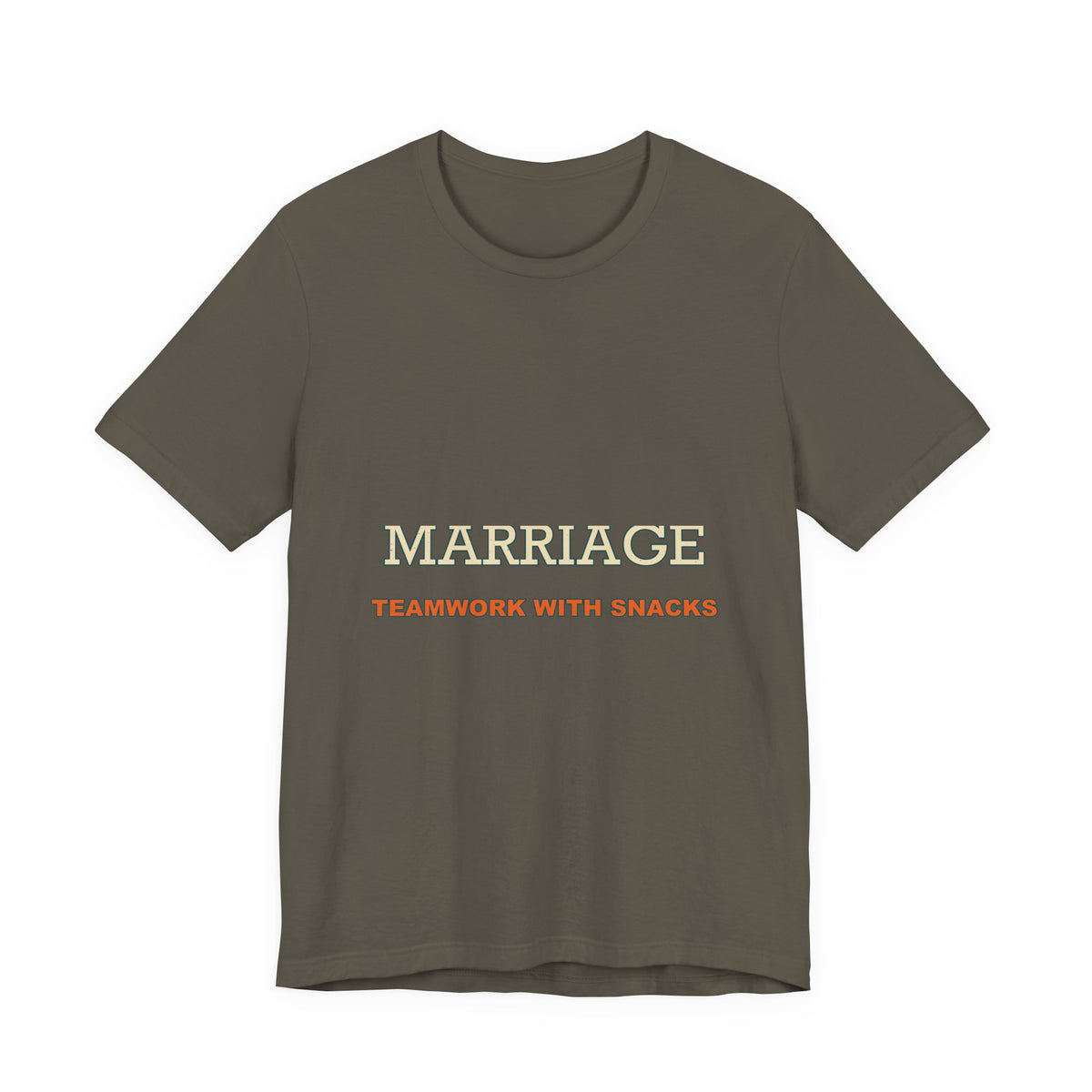 Marriage Teamwork With Snacks T-Shirt — Funny Vintage Relationship Quote Tee