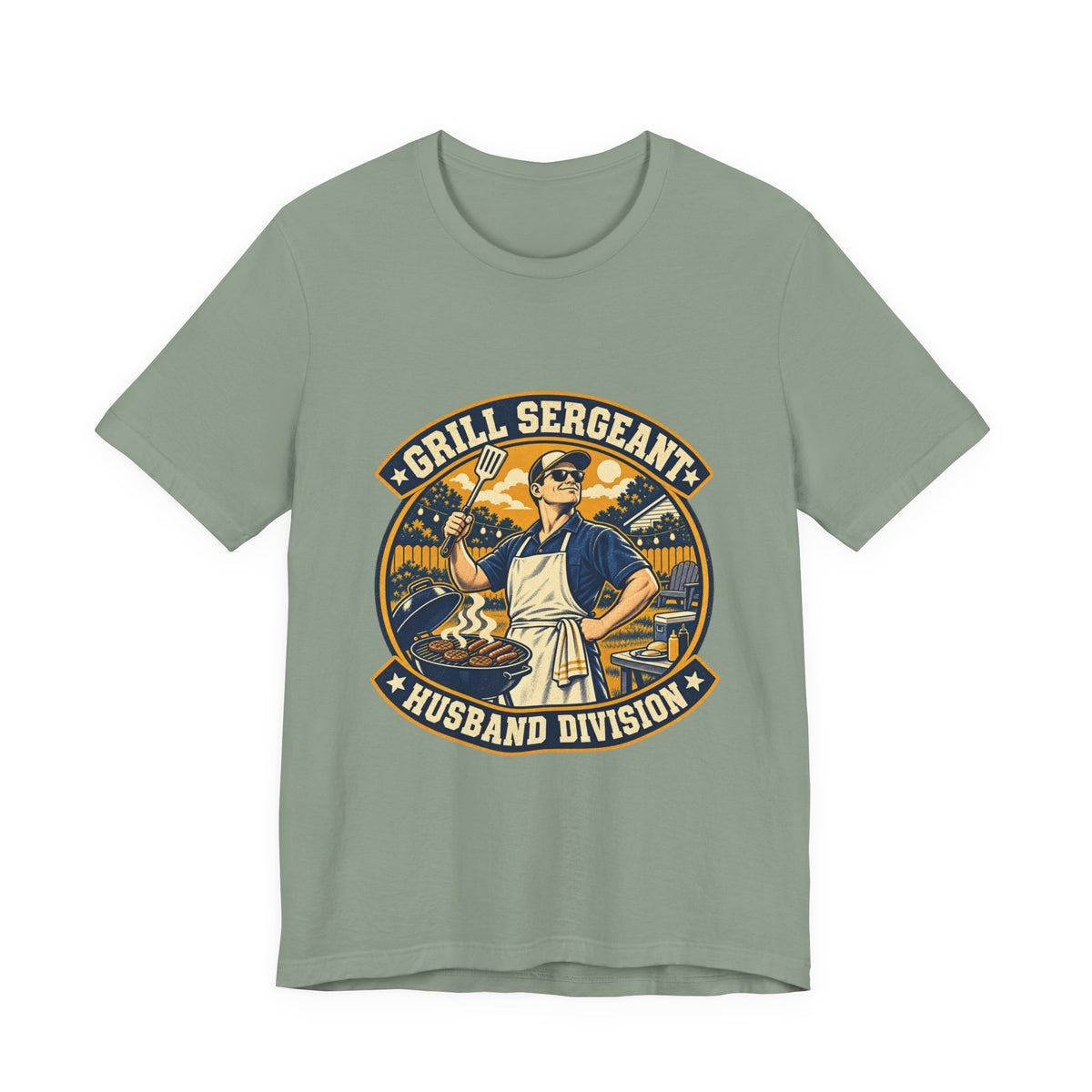 Grill Sergeant Husband Division Vintage BBQ T-Shirt