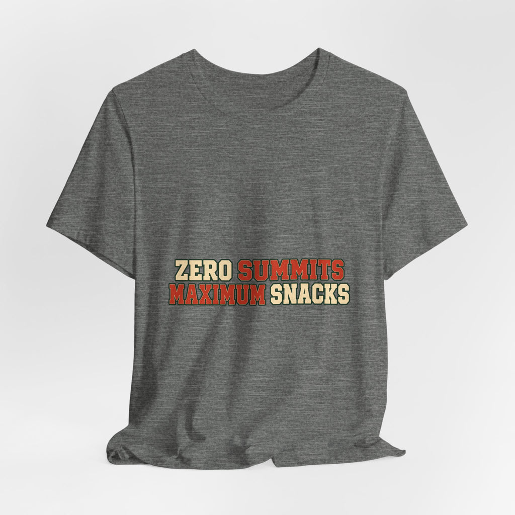 Zero Summits Maximum Snacks T-Shirt – Funny Vintage Hiking Adventure Tee