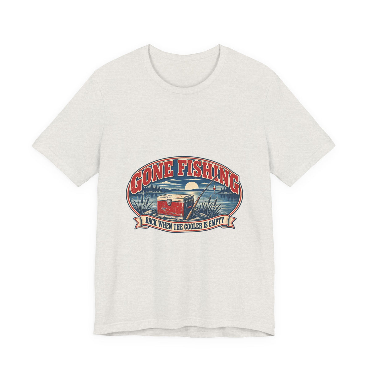 Gone Fishing T-Shirt — Back When the Cooler Is Empty Vintage Fishing Tee