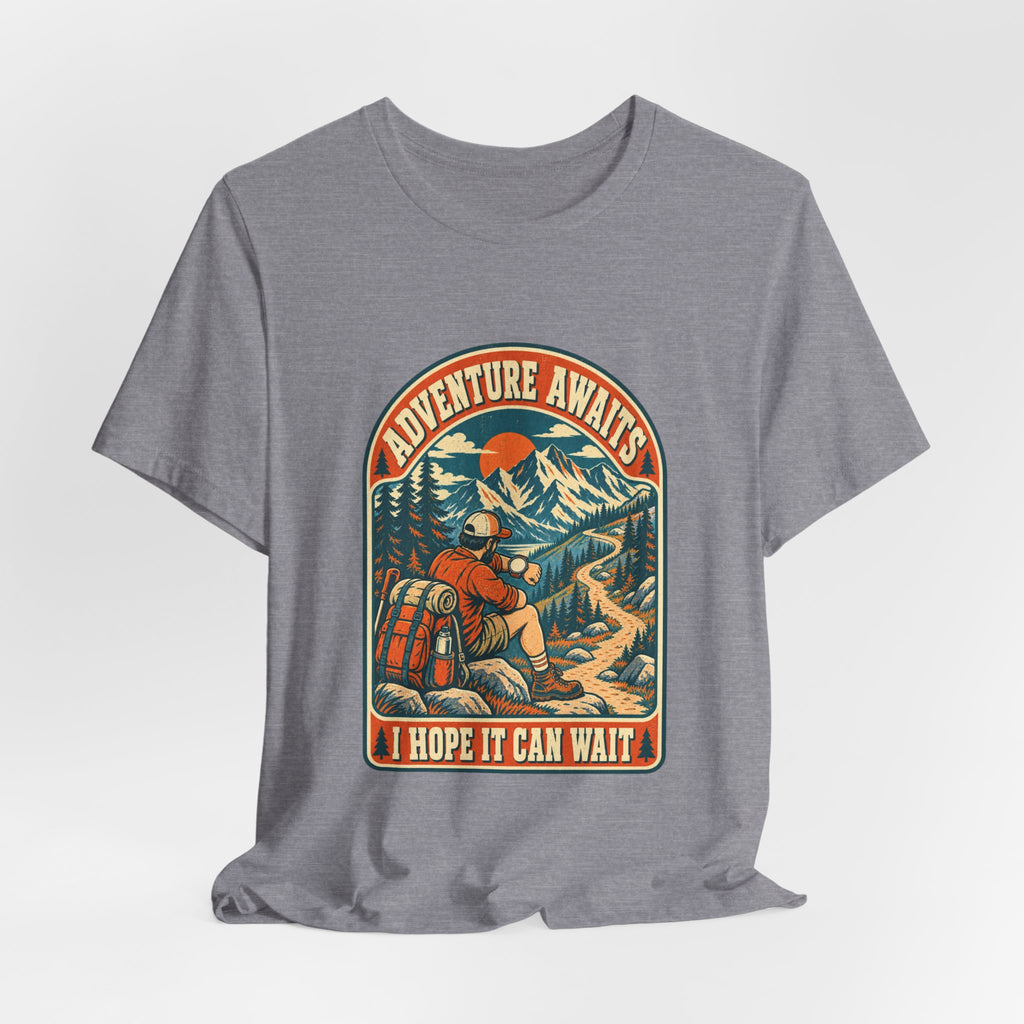 Adventure Awaits Hiking T-Shirt – Vintage Mountain Trail Hiker Tee