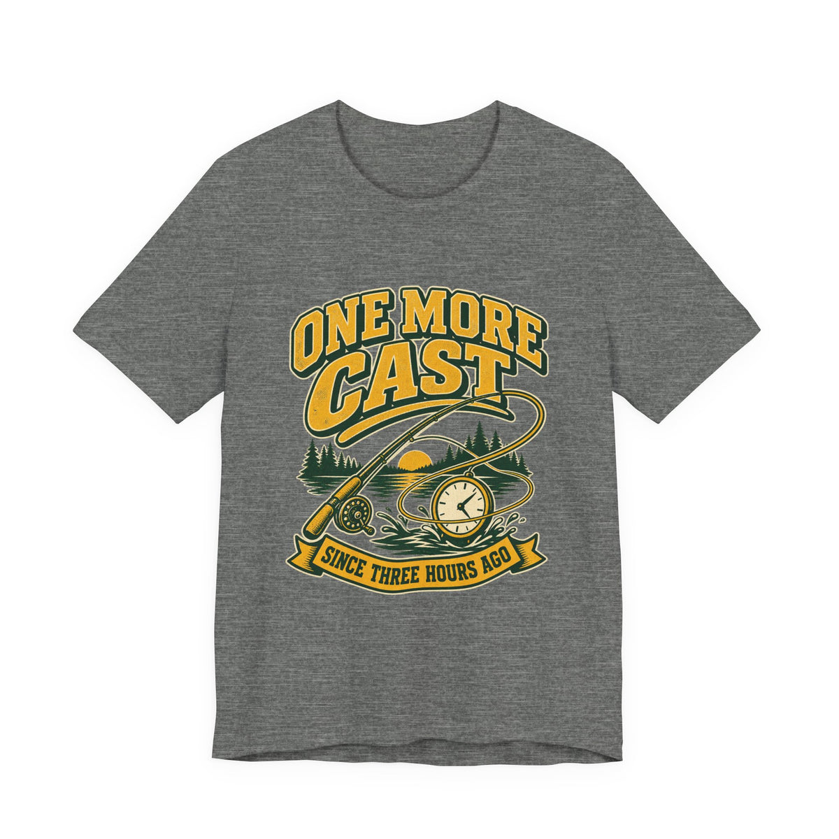 One More Cast Fishing T-Shirt — Vintage Angler Lake Tee