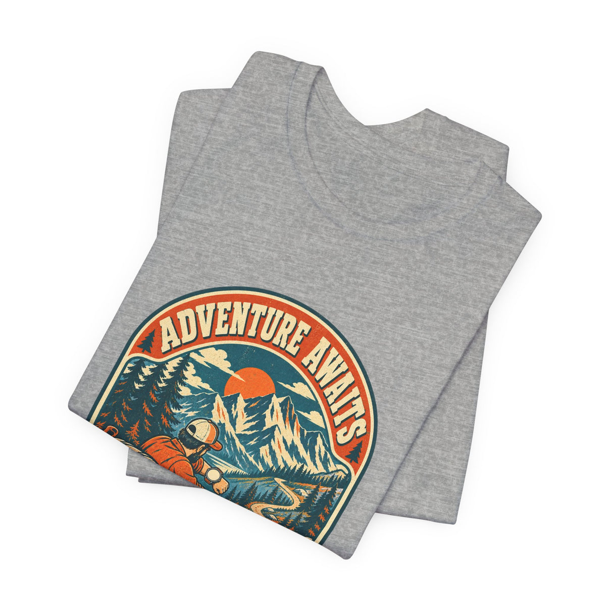 Adventure Awaits Hiking T-Shirt – Vintage Mountain Trail Hiker Tee