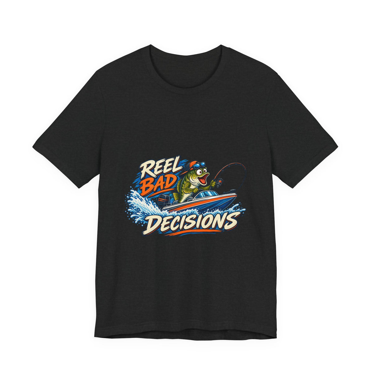 Reel Bad Decisions Fishing T-Shirt — Funny Bass Boat Angler Vintage Style Tee