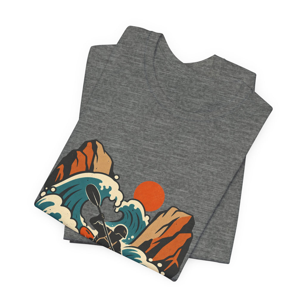 Vintage Whitewater Kayak T-Shirt — Retro Paddler Adventure Design