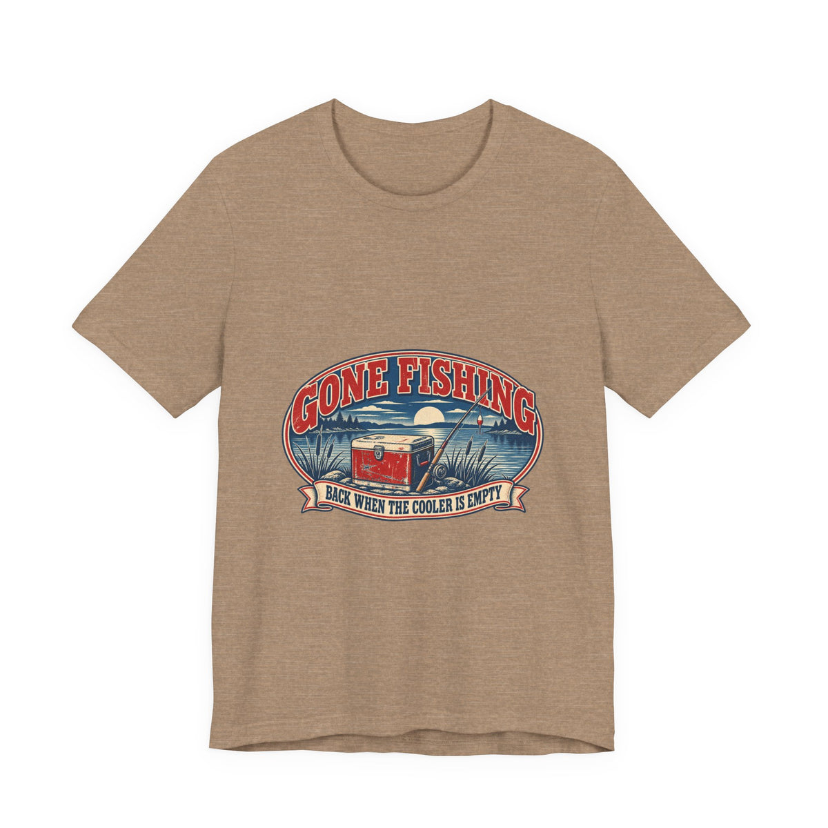 Gone Fishing T-Shirt — Back When the Cooler Is Empty Vintage Fishing Tee