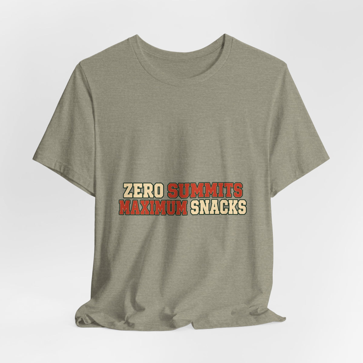 Zero Summits Maximum Snacks T-Shirt – Funny Vintage Hiking Adventure Tee