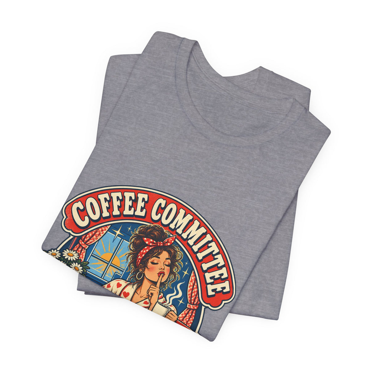 Coffee Committee T-Shirt, Meeting Before Talking Retro Coffee Lover Tee