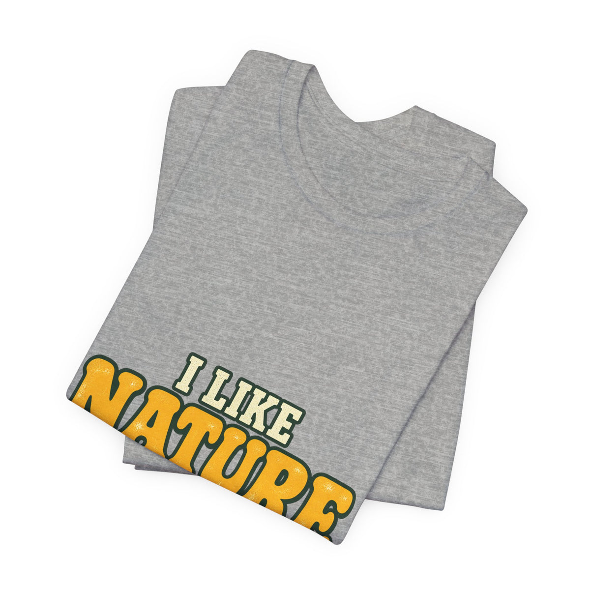 I Like Nature with Benches T-Shirt — Funny Vintage Outdoor Hiking Tee