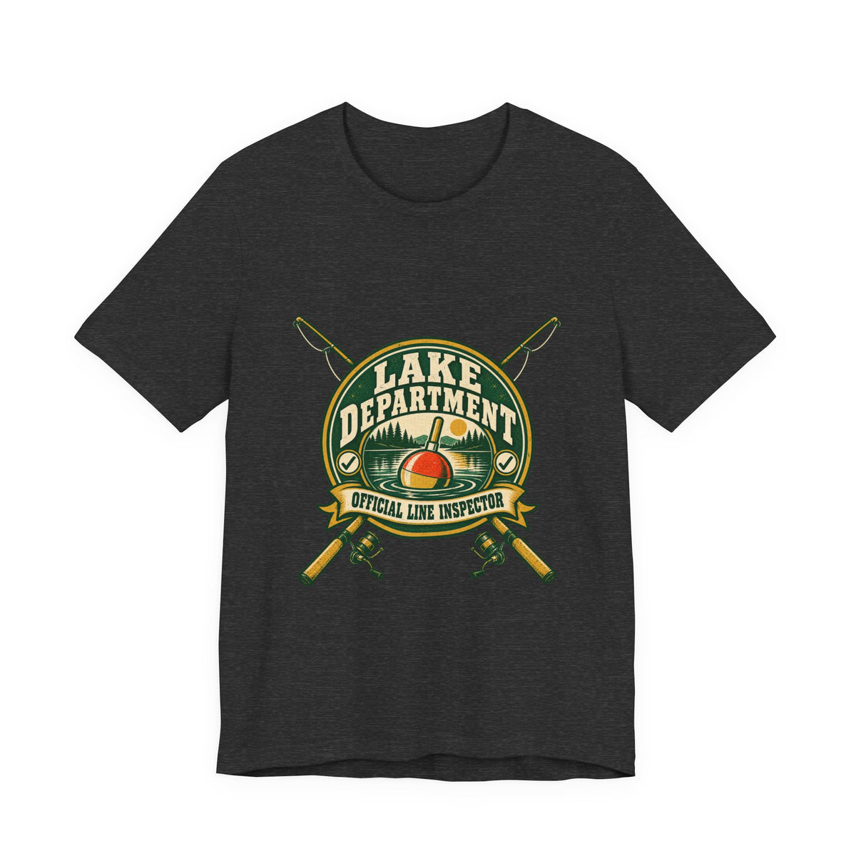 Lake Department Official Line Inspector T-Shirt — Vintage Fishing Badge Tee