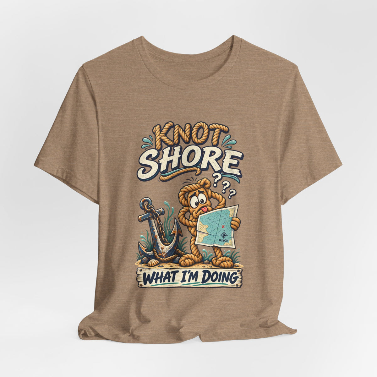Knot Shore What I'm Doing T-Shirt — Funny Nautical Rope Character Humor Tee