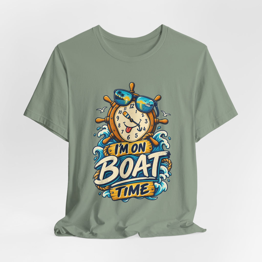 I'm on Boat Time T-Shirt — Funny Nautical Vintage Boating Design