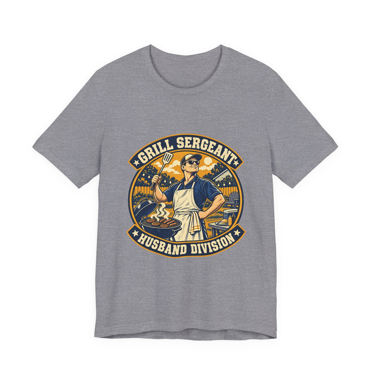 Grill Sergeant Husband Division Vintage BBQ T-Shirt