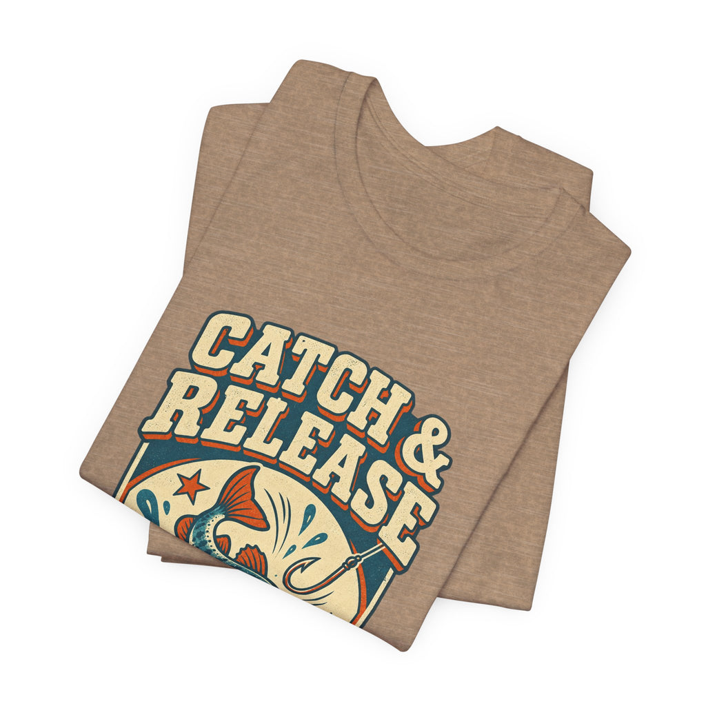 Catch & Release T-Shirt — Mostly Release Vintage Fishing Tee