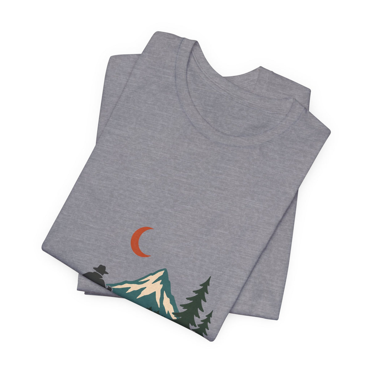 Vintage Canoe Moon T-Shirt — Mountain Lake Paddler Wilderness Tee