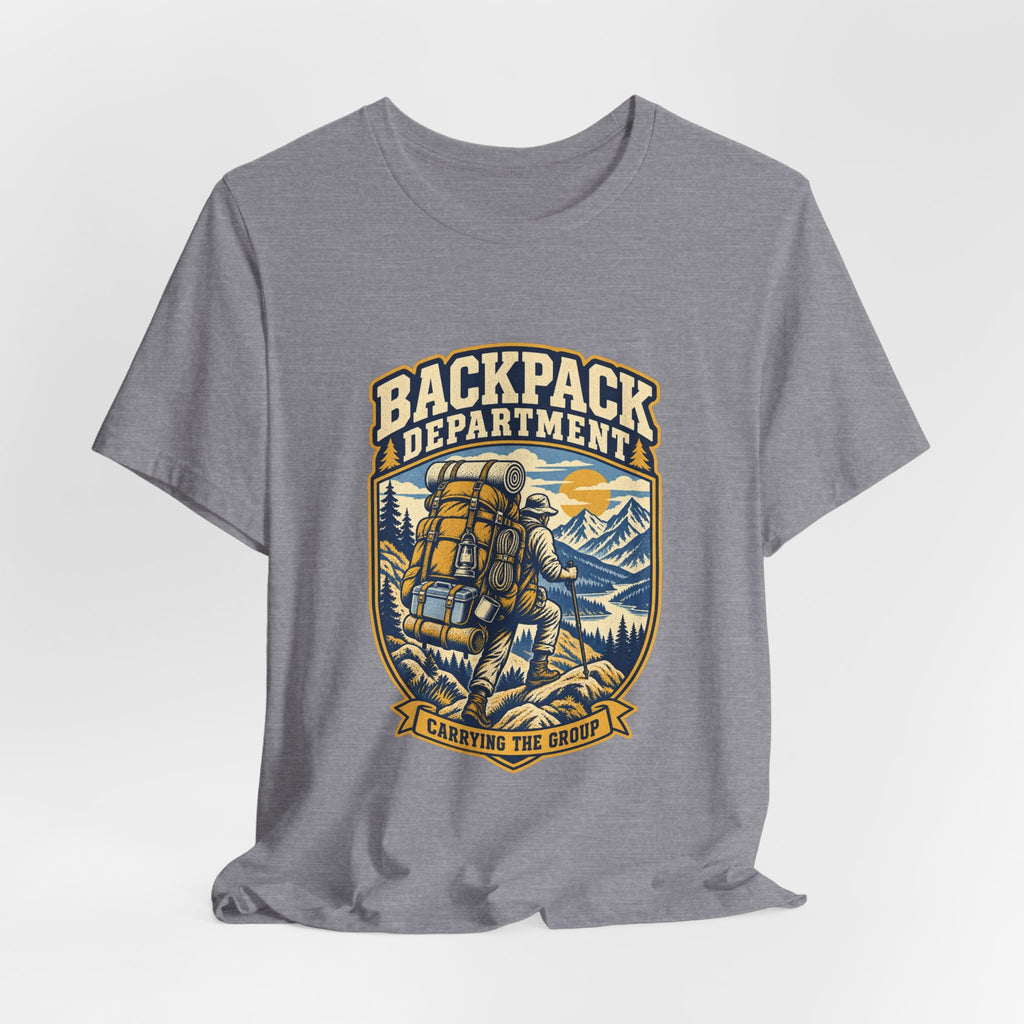 Backpack Department T-Shirt — Carrying the Group Vintage Hiking Tee