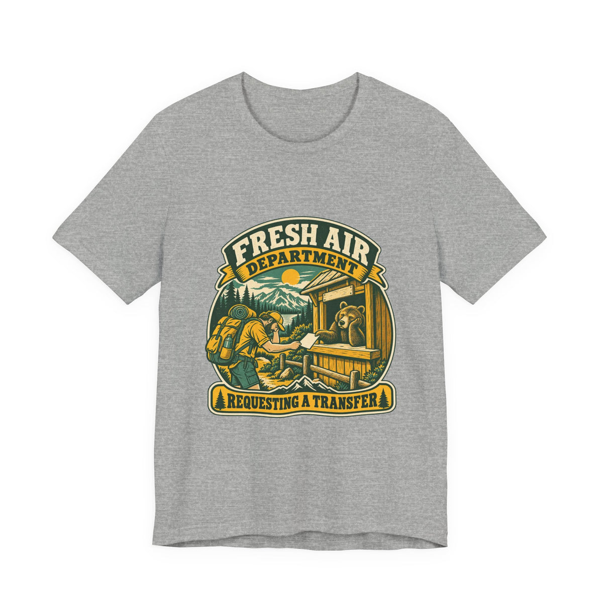 Fresh Air Department T-Shirt — Requesting a Transfer Vintage Bear Ranger Tee