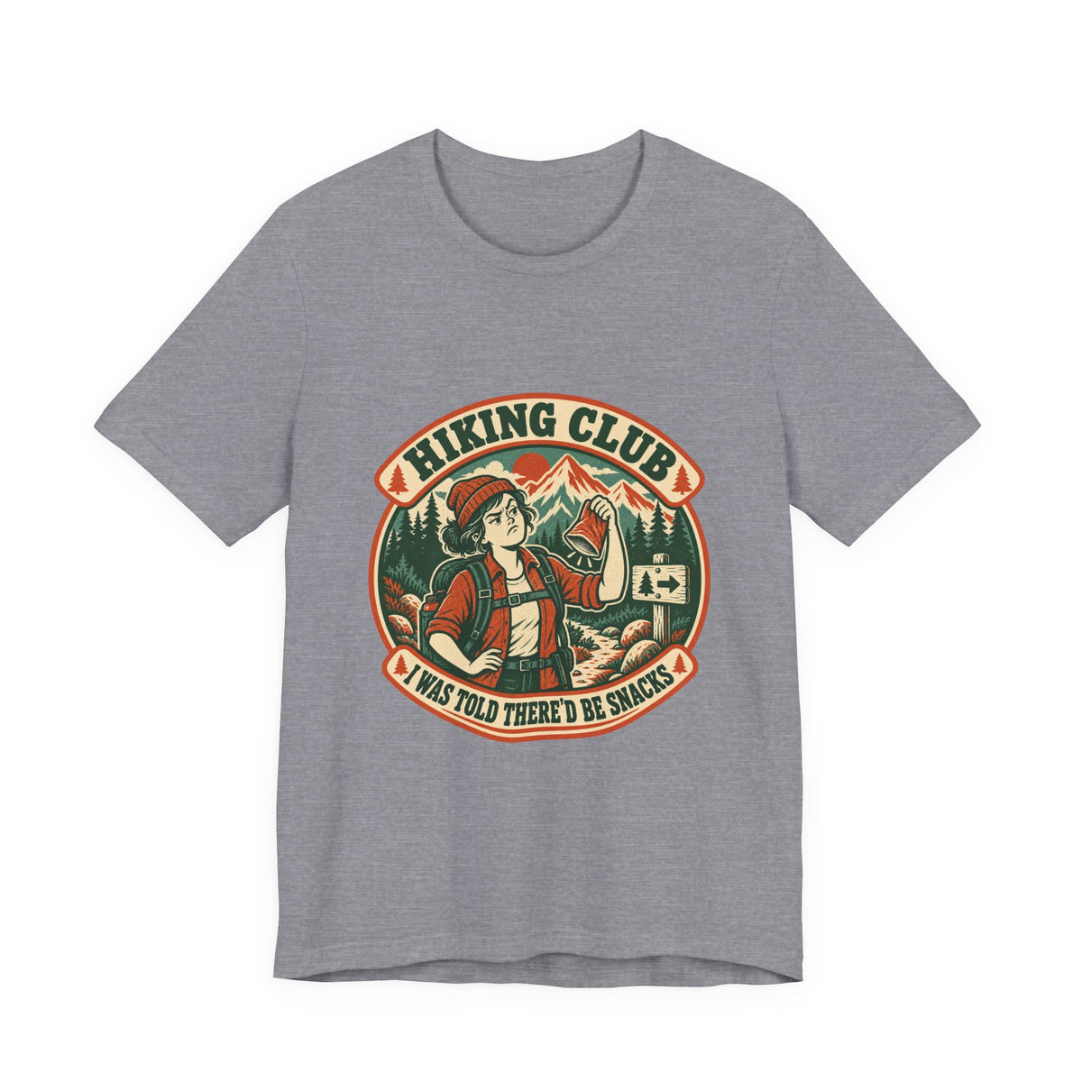 Hiking Club Snacks T-Shirt — Vintage Mountain Hiker Tee