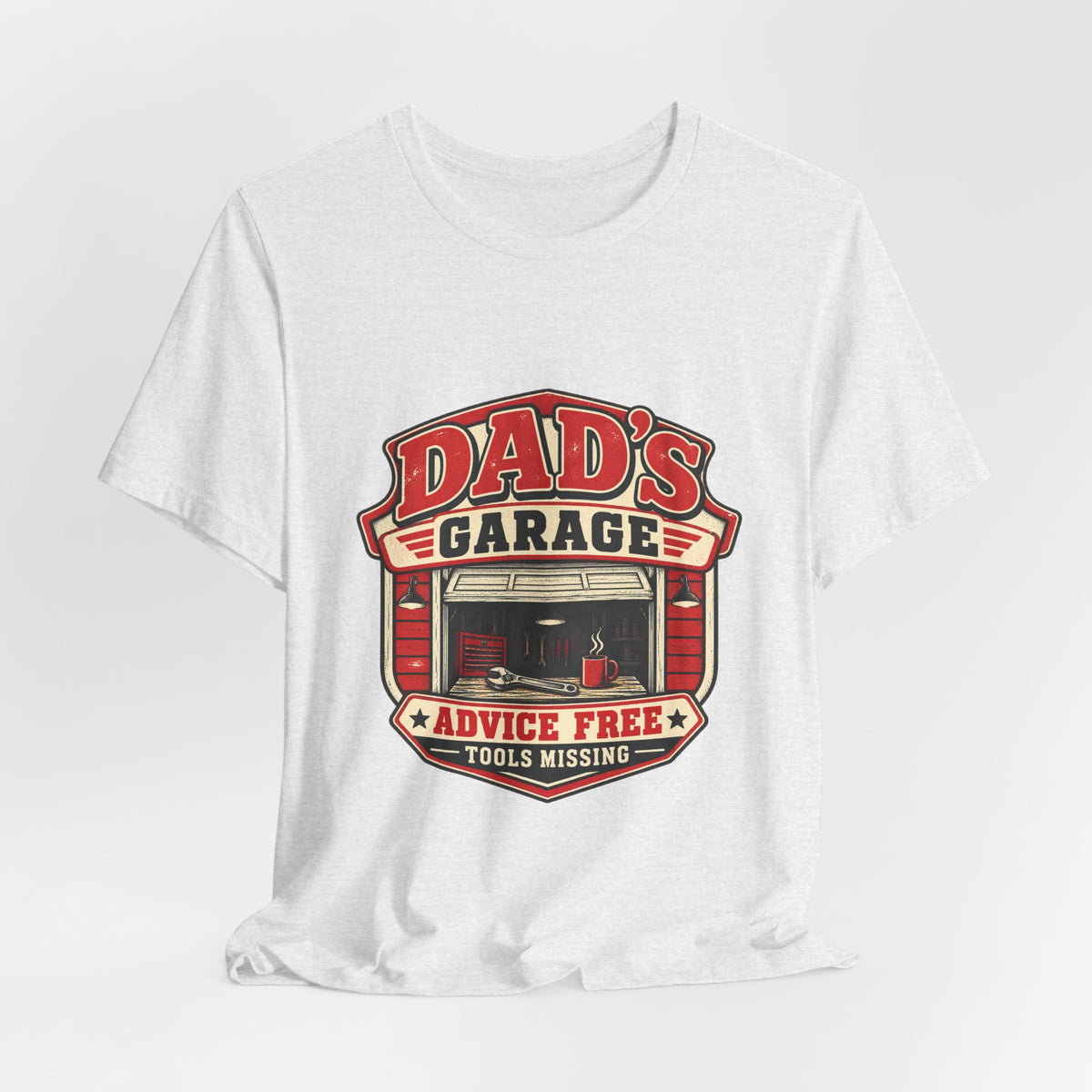 Dad’s Garage T-Shirt — Advice Free, Tools Missing Vintage Mechanic Tee