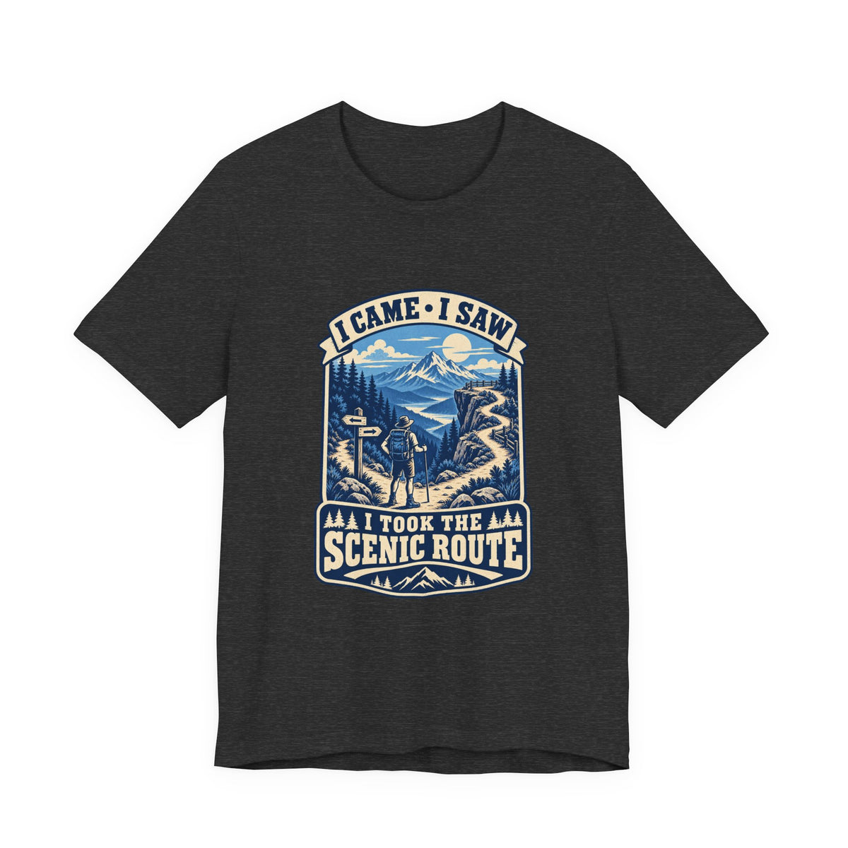 I Took the Scenic Route T-Shirt, Vintage Hiking Mountain Adventure Tee