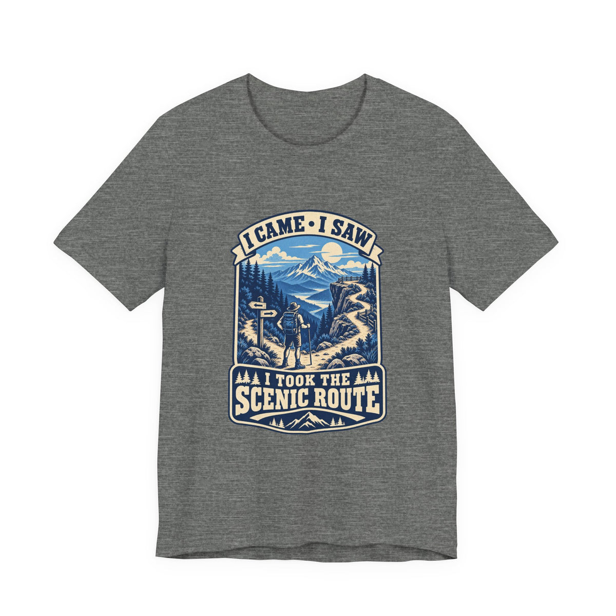 I Took the Scenic Route T-Shirt, Vintage Hiking Mountain Adventure Tee