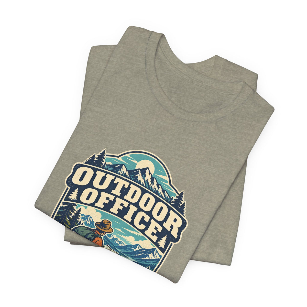 Outdoor Office T-Shirt — Open Air Closed Email Vintage Hiking and Mountain Adventure Tee