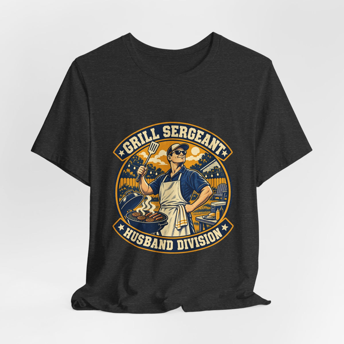 Grill Sergeant Husband Division Vintage BBQ T-Shirt